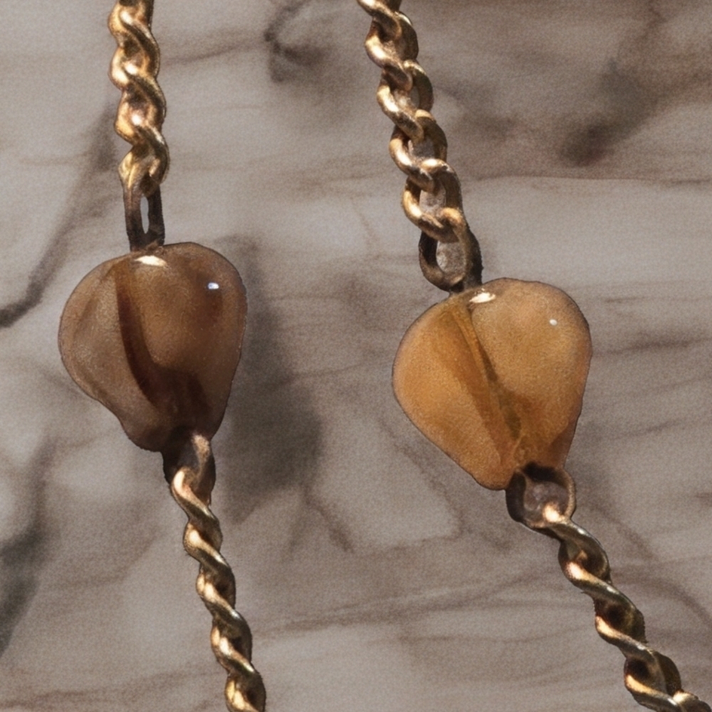 Elegant Gold and Brown Women's Necklace